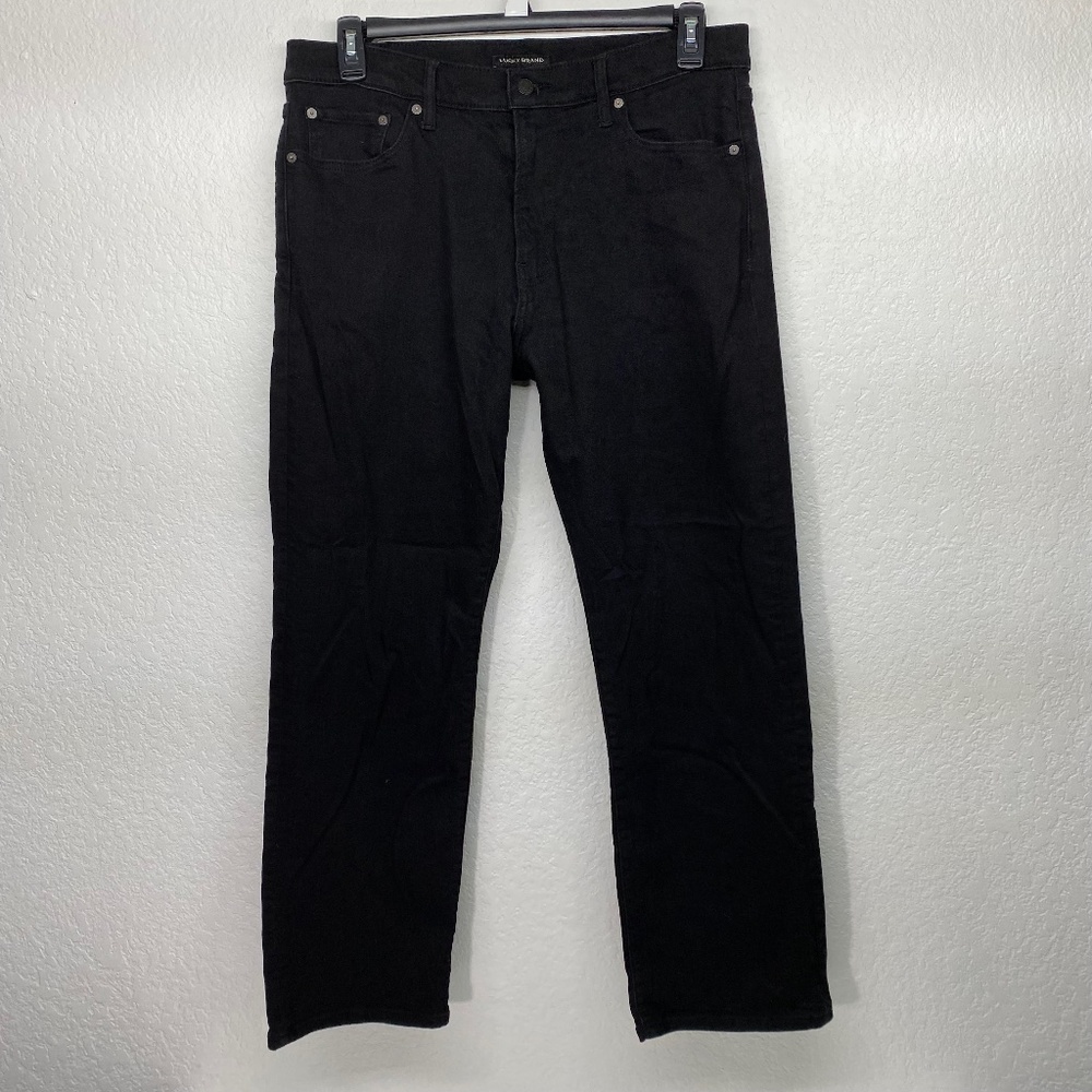 Lucky Brand 181 Relaxed Straight Advanced Stretch Men's Black Jeans Size 34 X 30